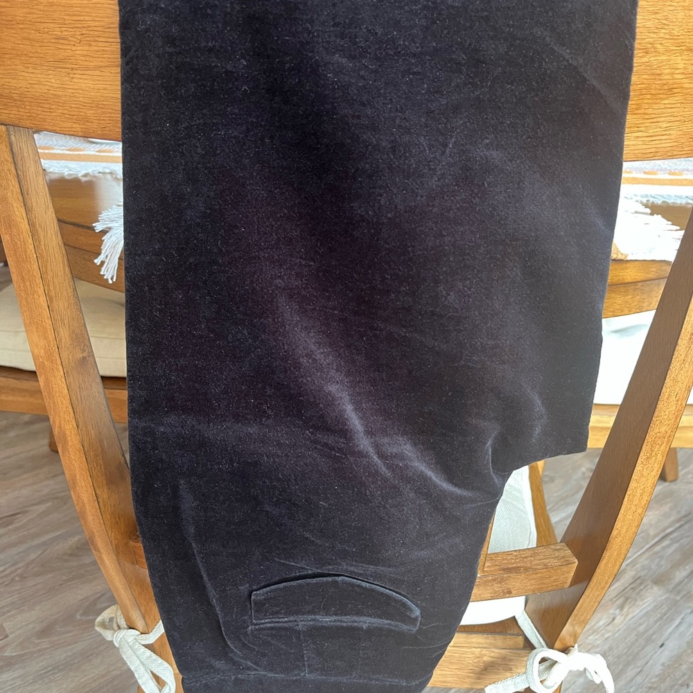Talbots Petite Stretch Black Velvet Trousers
